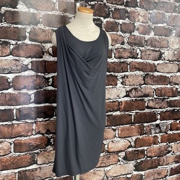 Vince Sleeveless Dress Grey Jersey Knit Modal Draped Size Small - Picture 5 of 15